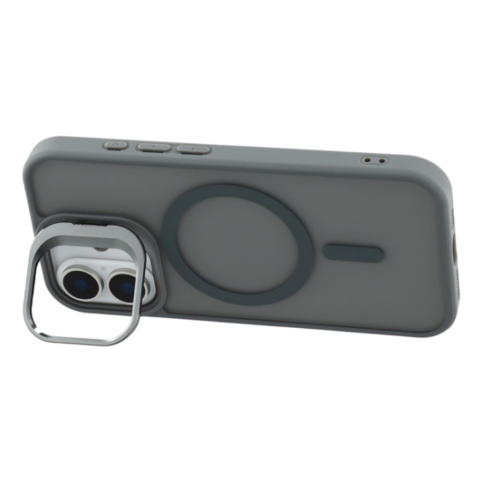 A-One Brand - iPhone 17 Mobilskal MagSafe Lins Kickstand - Titangrå