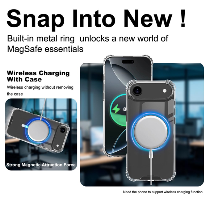 Imak - IMAK iPhone 17 Air Mobilskal MagSafe Shockproof - Clear