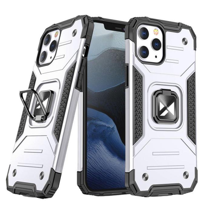 Wozinsky - Wozinsky Ring Kickstand Tough Skal iPhone 13 - Silver