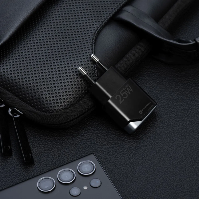 Forcell - Forcell Snabbladdare USB C 25W GaN III PD 3A F-Energy - Svart