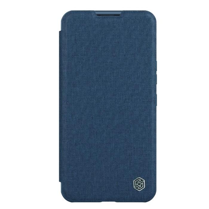 Nillkin - Nillkin iPhone 14 Plus Plånboksfodral Qin Cloth Pro - Blå