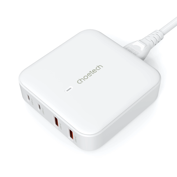 Choetech - Choetech GaN Snabbladdare 100W 2xUSB-A 2xUSB-C - Vit