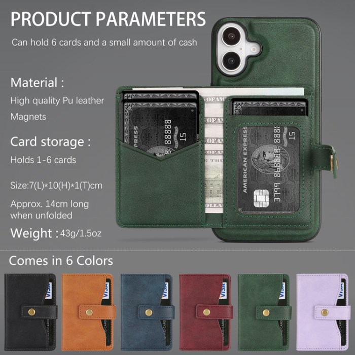 A-One Brand - iPhone 16 Mobilskal MagSafe Detachable Korthållare