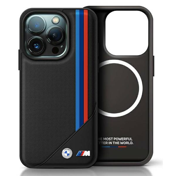 BMW iPhone 16 Mobilskal MagSafe Meshed Tricolor Stripes - Svart | 2353 | AlltMobil