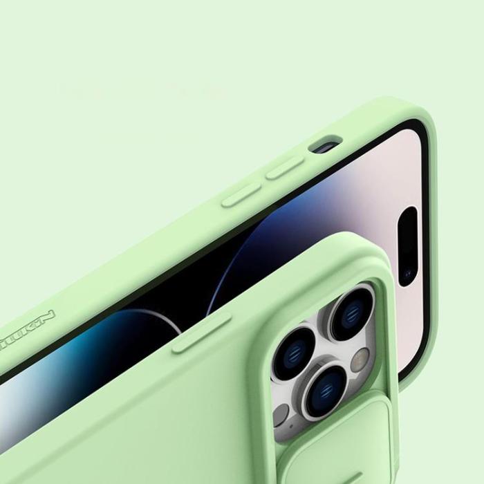 Nillkin - Nillkin iPhone 14 Pro Skal Magsafe CamShield Silicone - Grön