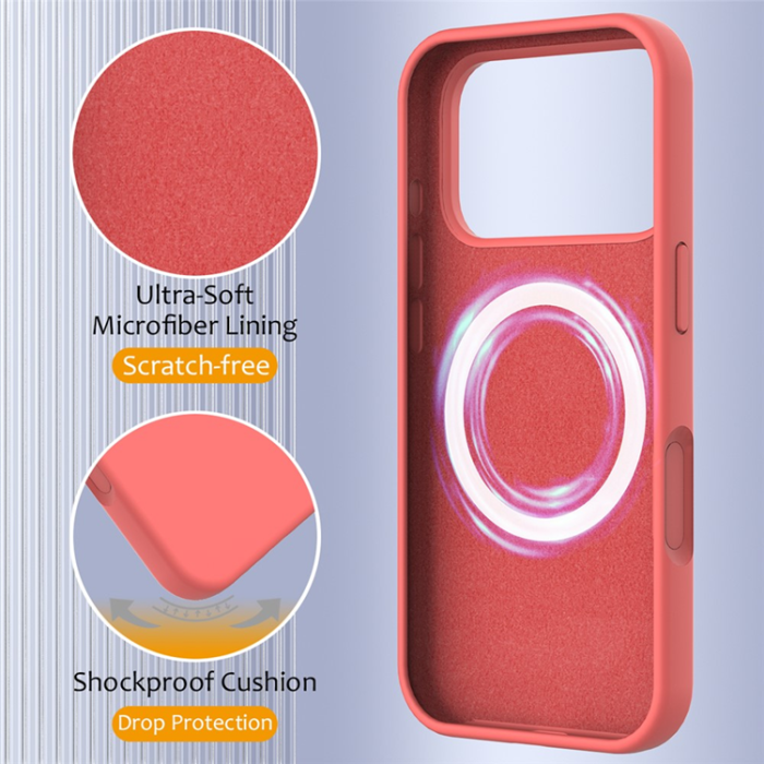 A-One Brand - iPhone 17 Pro Max Mobilskal MagSafe Silikon Anti-Drop