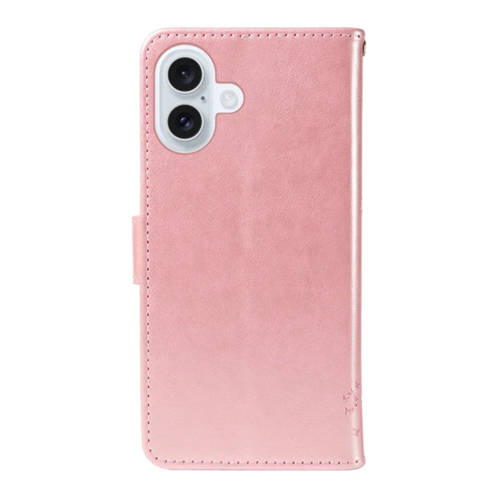 A-One Brand - iPhone 17 Plånboksfodral Tree Pattern - Rosa Guld