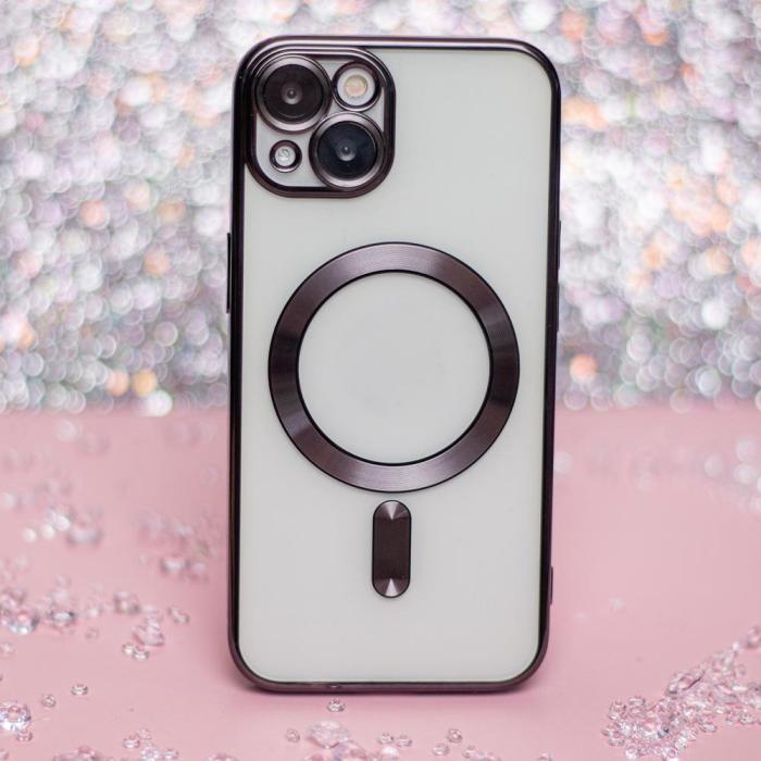 OEM - iPhone 14 Pro Skal Svart Krom Mag Stöttåligt Skydd