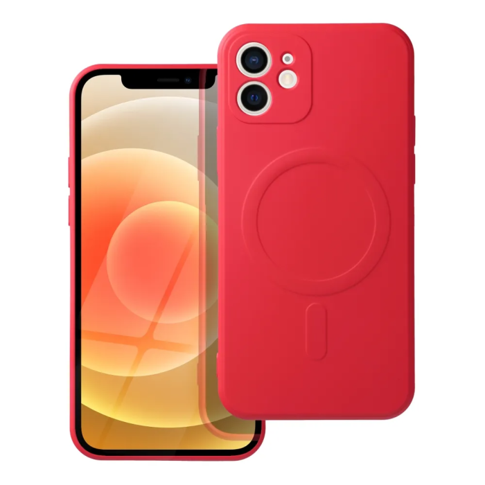 OEM - iPhone 12 Mini Skal Silicone Mag - Röd