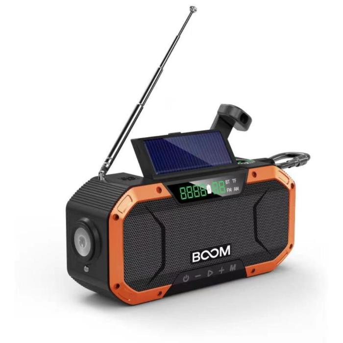 UTGATT5 - BooM Vev-radio 5000mAh Powerbank Bluetooth Högtalare Lampa - Orange