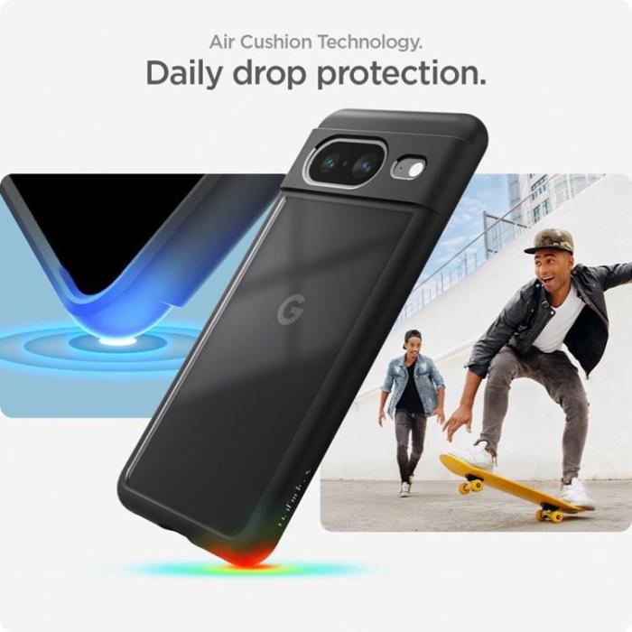 Spigen - Spigen Google Pixel 8 Mobilskal Ultra Hybird - Matte Svart