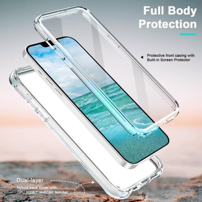 OEM - iPhone 14 Plus Skal 360 Marble - Mörkblå