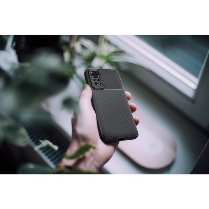 OEM - Xiaomi Redmi 10C Skal Carbon Premium - Svart