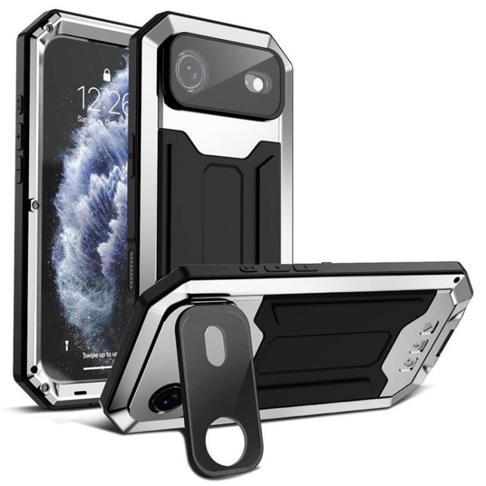 R-JUST - R-JUST iPhone Air Mobilskal Med Härdad Glas - Silver