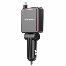 CYBERWING - CYBERWING Billaddare med Indragbar Kabel PT-31 - Röd