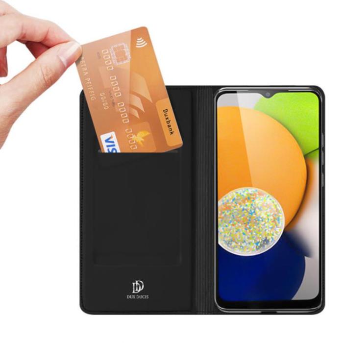 Dux Ducis - Dux Ducis Galaxy A03 Plånboksfodral Skin Series Hölster - Svart