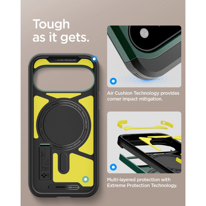 Spigen - Spigen Mobilskal För Google Pixel 11 Magsafe Tough Armor - Abyss Grön