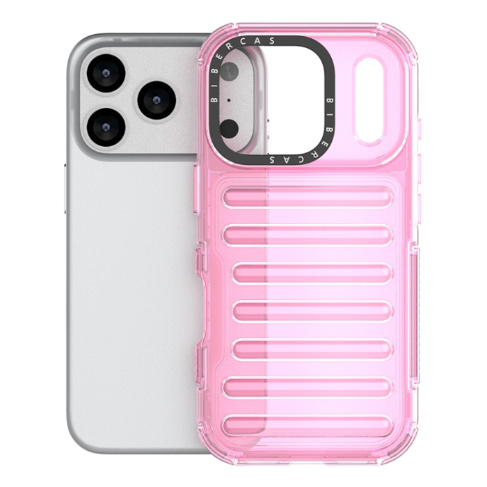 A-One Brand - iPhone 17 Pro Max Mobilskal Stripe Design Detachable - Ljusrosa