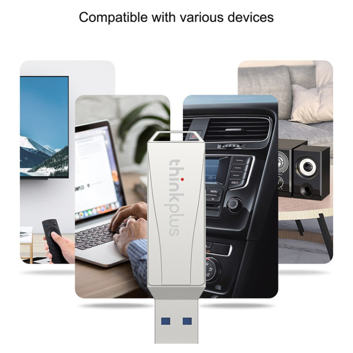 Lenovo - LENOVO Pendrive 64GB USB/USB-C Dual THINKPLUS MU252 - Silver