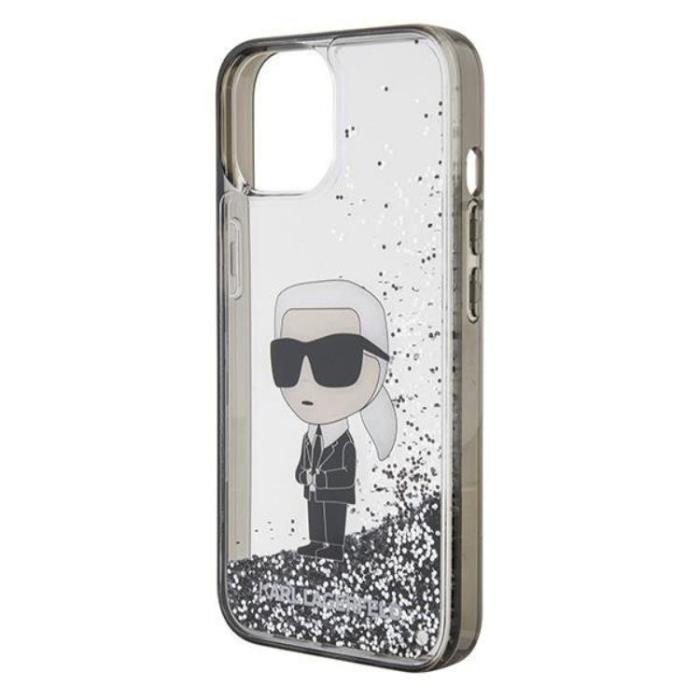 KARL LAGERFELD - Karl Lagerfeld iPhone 15 Mobilskal Liquid Glitter Ikonik