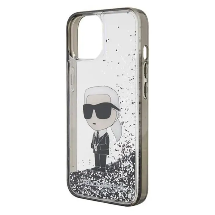 KARL LAGERFELD - Karl Lagerfeld iPhone 15 Mobilskal Liquid Glitter Ikonik