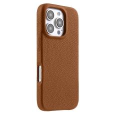 Melkco - MELKCO Mobilskal till iPhone 16 Pro Max Magnetiskt &Auml;kta L&auml;der PC - Brun