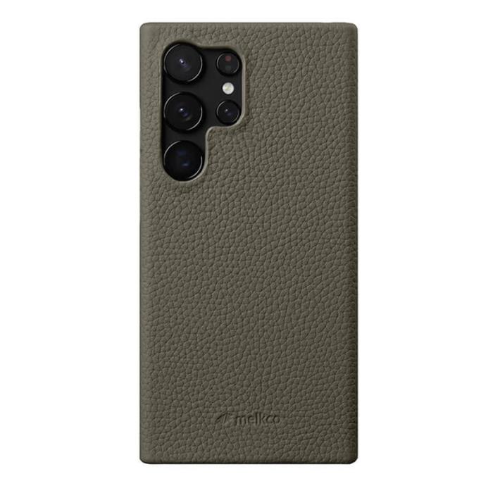 Melkco - MELKCO Mobilskal till Samsung Galaxy S25 Ultra Äkta Läder Grå