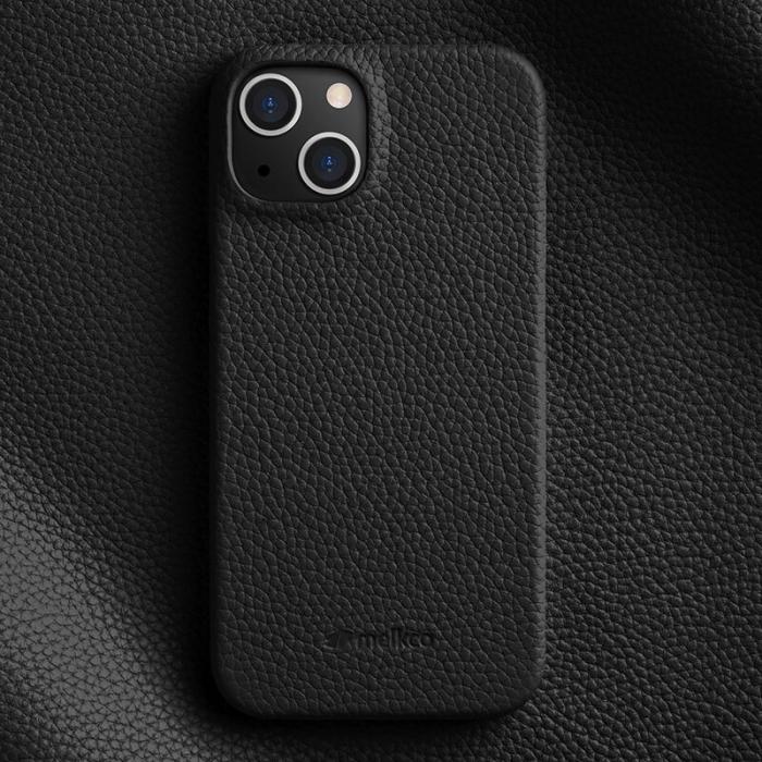 Melkco - MELKCO Mobilskal till iPhone 14 Plus Äkta Läder Belagt PC - Svart