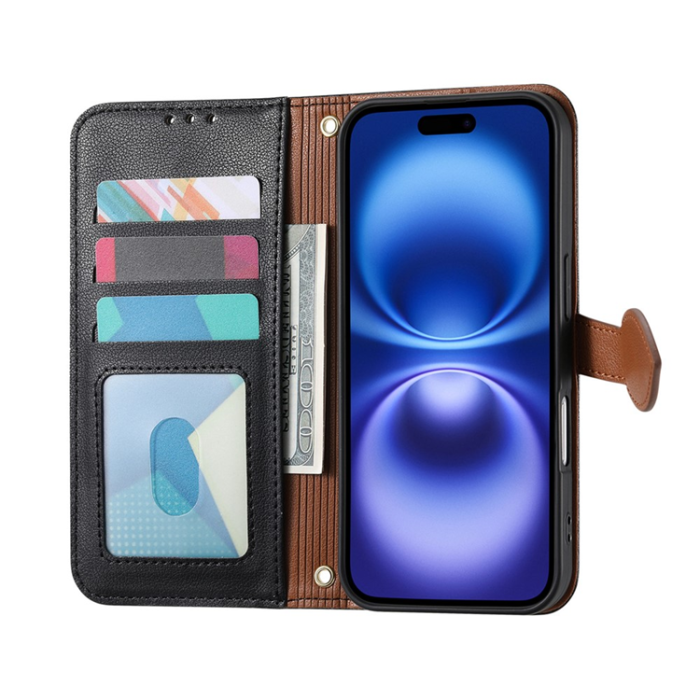 A-One Brand - iPhone Air Plånboksfodral Leaf Magnetiskt Spänne Konstläder