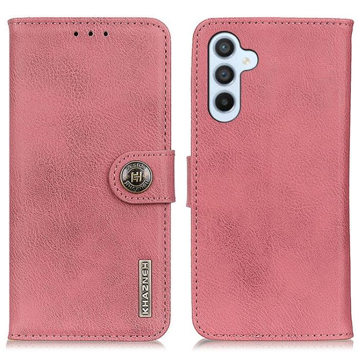 KHAZNEH - KHAZNEH Galaxy S23 FE Plånboksfodral Cowhide - Rosa