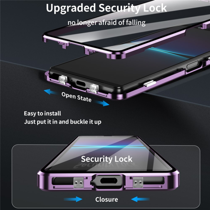 A-One Brand - Sony Xperia 1 VII Mobilskal Med Magnetisk Adsorption - Lila