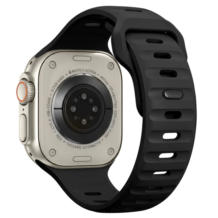 Tech-Protect - Tech-Protect Armband För Apple Watch (44/45/46/49mm) Silikon Line - Svart