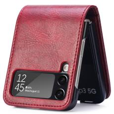 A-One Brand - Galaxy Z Flip 4 Plånboksfodral Portable Folding - Röd