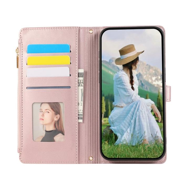 OEM - Mobilfodral för Samsung Galaxy S26 Konstläder Flera kortfack - Roséguld