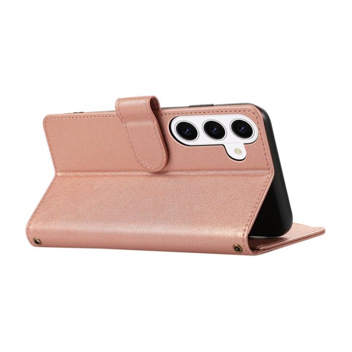 OEM - Mobilfodral för Samsung Galaxy S26 Konstläder Flera kortfack - Roséguld