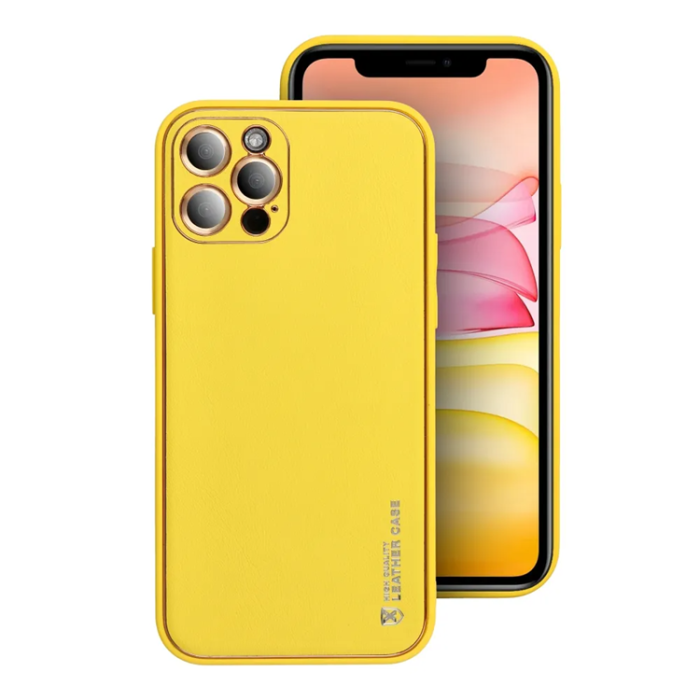 OEM - iPhone 15 Pro Max Mobilskal Läder - Gul