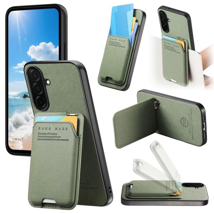 OEM - Mobilfodral för Samsung Galaxy S26 Konstläder + PC + TPU - Grön