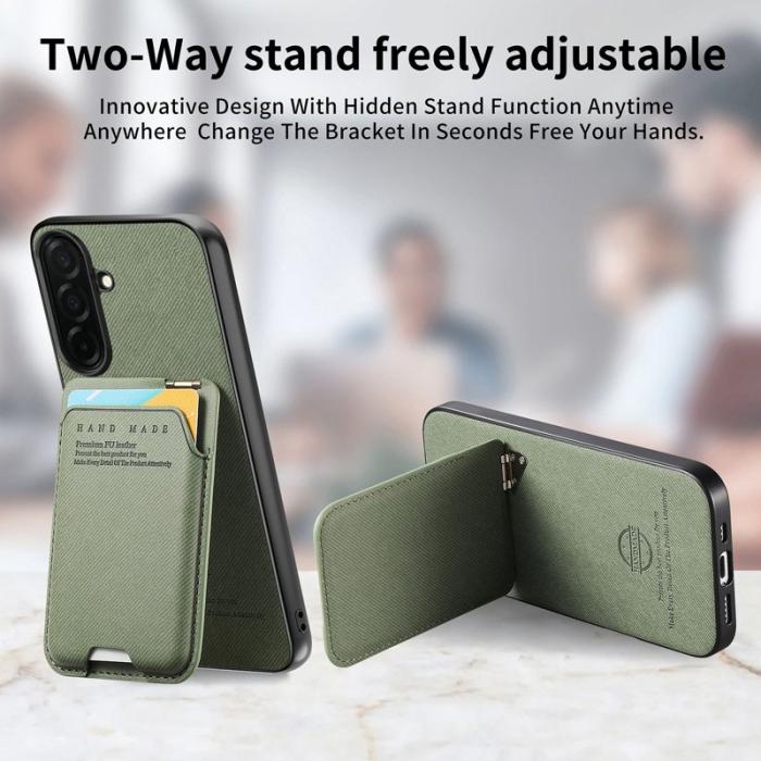 OEM - Mobilfodral för Samsung Galaxy S26 Konstläder + PC + TPU - Grön