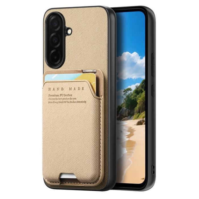 OEM - Mobilfodral för Samsung Galaxy S26 Konstläder + PC + TPU - Khaki