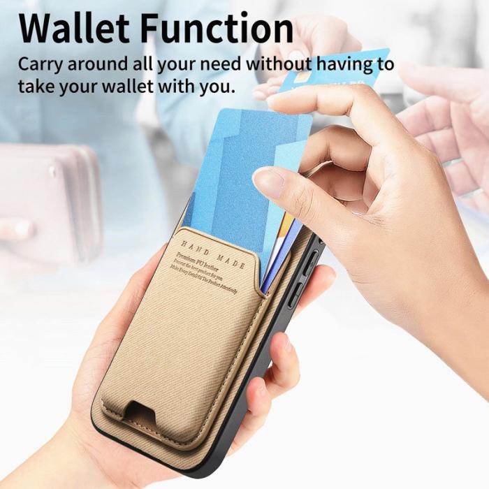 OEM - Mobilfodral för Samsung Galaxy S26 Konstläder + PC + TPU - Khaki