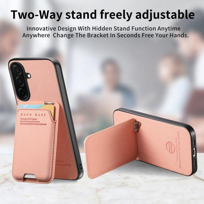 OEM - Mobilfodral för Samsung Galaxy S26 Konstläder + PC + TPU - Rosa