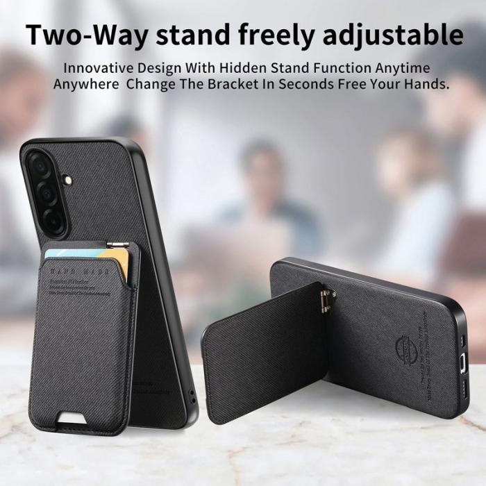 OEM - Mobilfodral för Samsung Galaxy S26 Konstläder + PC + TPU - Svart