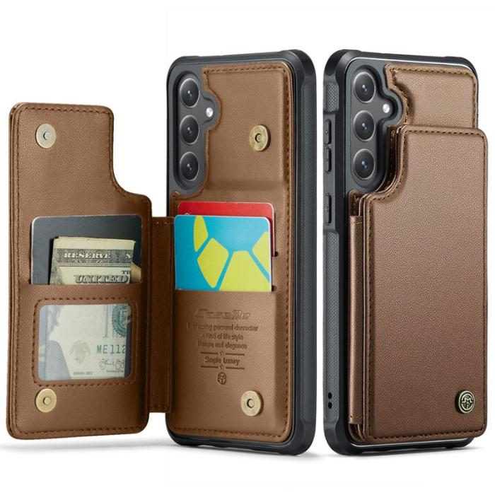 Caseme - CaseMe Mobilfodral för Samsung Galaxy S26 Konstläder RFID 5 kortfack - Brun