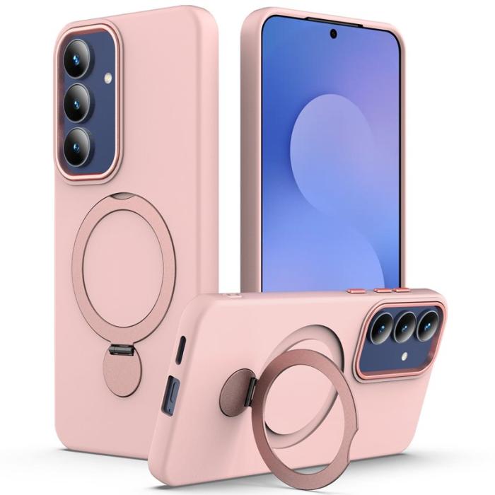 OEM - Mobilskal för Samsung Galaxy S26 Plus Magnetiskt Ring Kickstand TPU + PC - Rosa