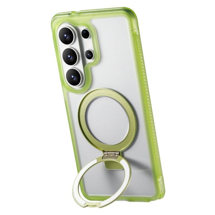 OEM - Mobilskal för Samsung Galaxy S26 Ultra Magnetiskt Kickstand TPU - Matchagrön