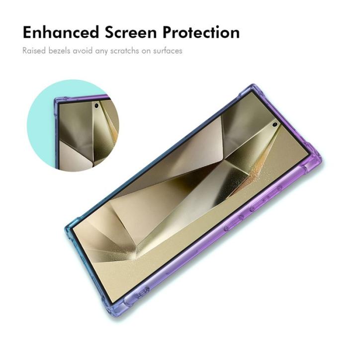 ENKAY - Enkay Mobilskal för Samsung Galaxy S26 Ultra TPU Drop-proof - Blå/Rosa