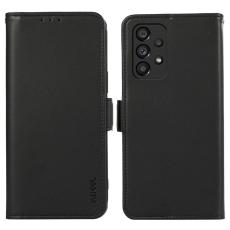 ABEEL - ABEEL Samsung Galaxy A23 5G/4G Pl&aring;nboksfodral RFID-Skydd Konstl&auml;der Svart