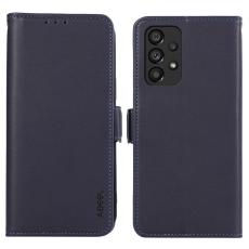 ABEEL - ABEEL Samsung Galaxy A23 5G / A23 4G Konstl&auml;der Pl&aring;nboksfodral RFID-Skydd Bl&aring;