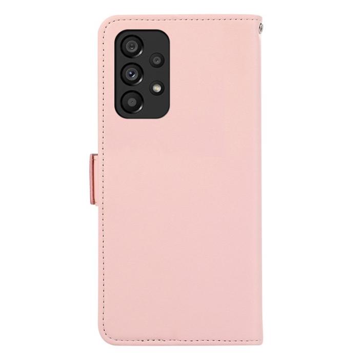 ABEEL - ABEEL Samsung Galaxy A23 5G / A23 4G Konstläder Plånboksfodral RFID-Skydd - Rosa