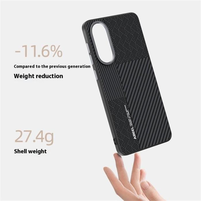 ABEEL - ABEEL Mobilskal till Samsung Galaxy S25 Edge PC TPU Aluminium Läder - Textur 2